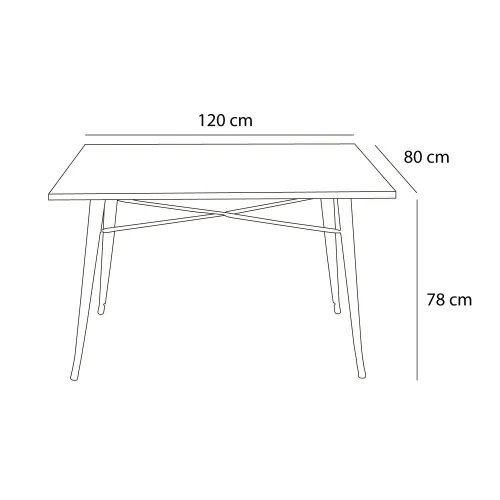 MESA JOSEPHINE BRANCA MADEIRA DE FAIA ESCURA 120 CM