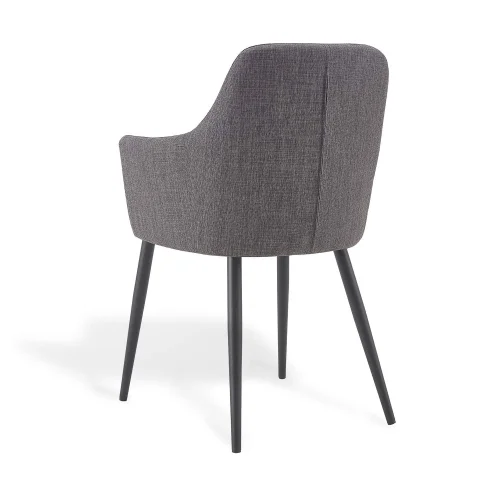 CADEIRA GUNNAR CINZENTA COM PERNAS PRETAS