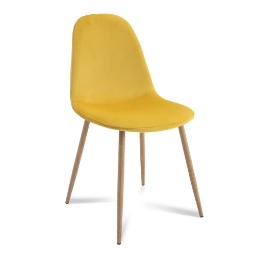 SILLA STENMARK MOSTAZA PATAS COLOR NATURAL