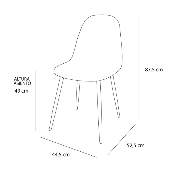 SILLA STENMARK ARENA PATAS COLOR NEGRO SILLA STENMARK ARENA PATAS COLOR NEGRO