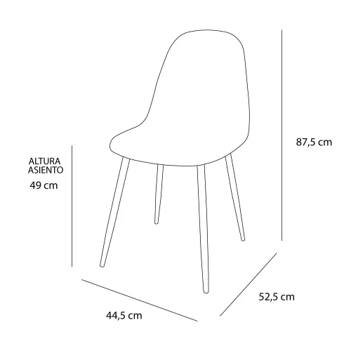 SILLA STENMARK ARENA PATAS COLOR NEGRO SILLA STENMARK ARENA PATAS COLOR NEGRO