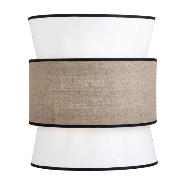 APLIQUE DE PARED 2 LUCES BLANCO/TOSTADO PAOLA