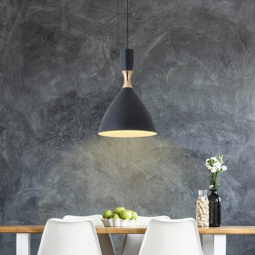 CANDEEIRO DE TECTO PRETO/OURO BRICE