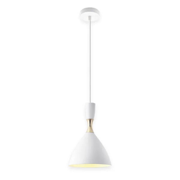 CANDEEIRO DE TECTO BRANCO/DOURADO BRICE CANDEEIRO DE TECTO BRANCO/DOURADO BRICE