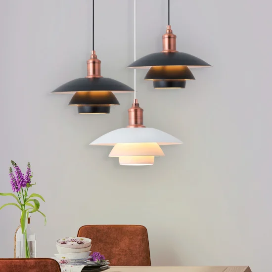 LÁMPARA DE TECHO NEGRO/ORO ROSA AIKA 2