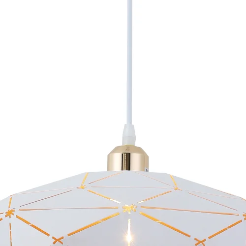 LÁMPARA DE TECHO BLANCO/DORADO KESHI