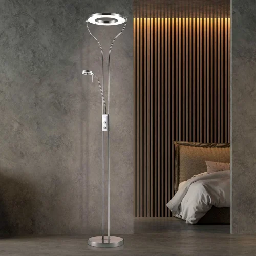 CARROSSEL DE LED 20W LÂMPADA DE PISO CROMADO