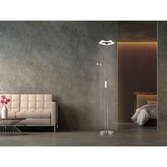 CARROSSEL DE LED 20W LÂMPADA DE PISO CROMADO 2