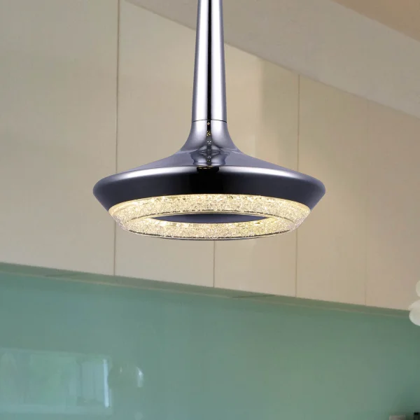 LÂMPADA PENDENTE CHANTAL LED 9W CROMADO