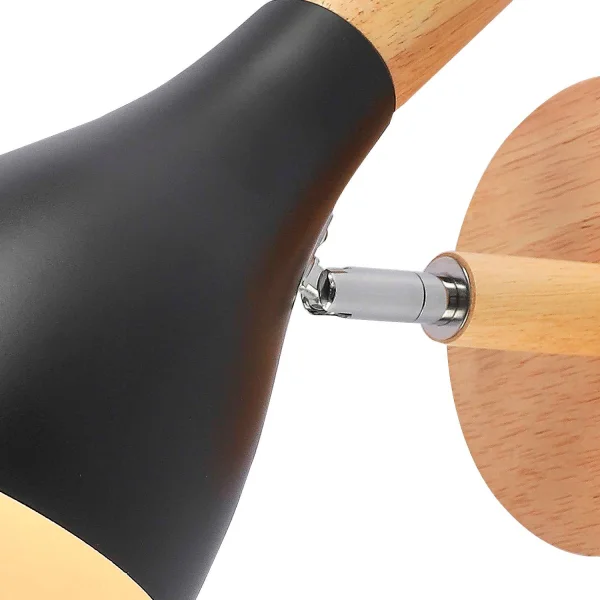 APLIQUE DE PARED MADERA/NEGRO HERDIS