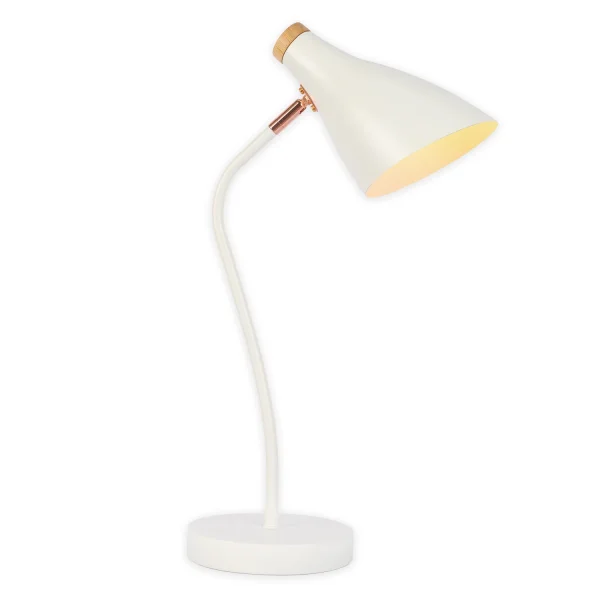 LÁMPARA DE MESA BLANCO/ORO ROSA AMERICA