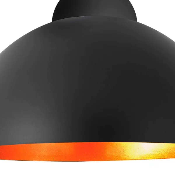 LÁMPARA DE TECHO Ø 40 CM NEGRO/DORADO MONTSERRAT