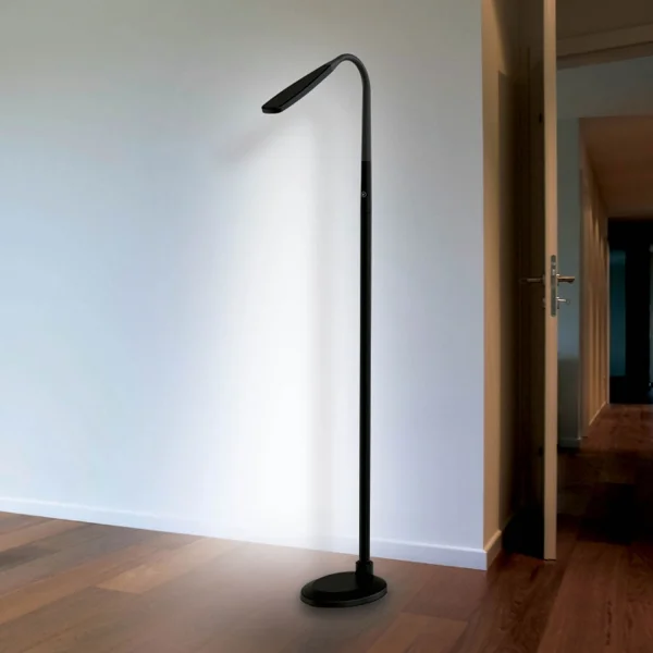9W PRETO LED CANDELA LÂMPADA PISO