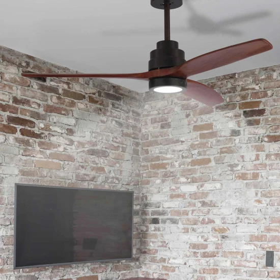 VENTILADOR DE TETO LEVOU KALEO 15W 4000K CAFÉ 2