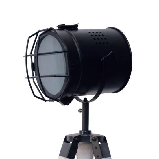 CANDEEIRO DE MESA COSME DE AÇO BRANCO ANTIQUADO COM GRELHA 2