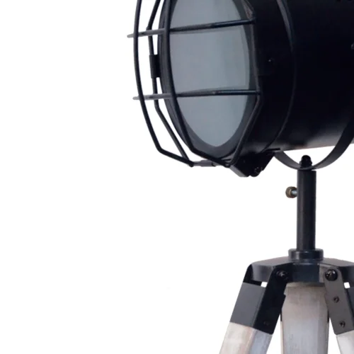 CANDEEIRO DE MESA COSME DE AÇO BRANCO ANTIQUADO COM GRELHA