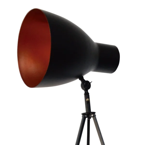 CANDEEIRO DE PÉ DE AÇO PRETO HUDSON