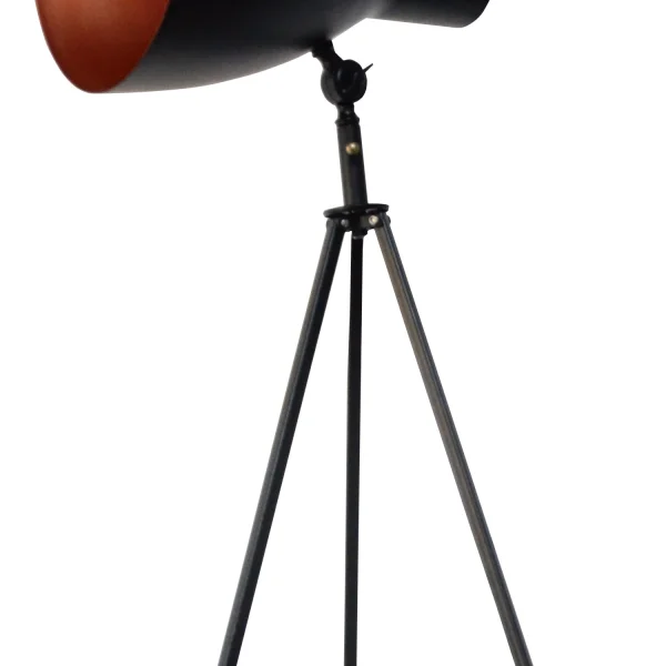 CANDEEIRO DE PÉ DE AÇO PRETO HUDSON