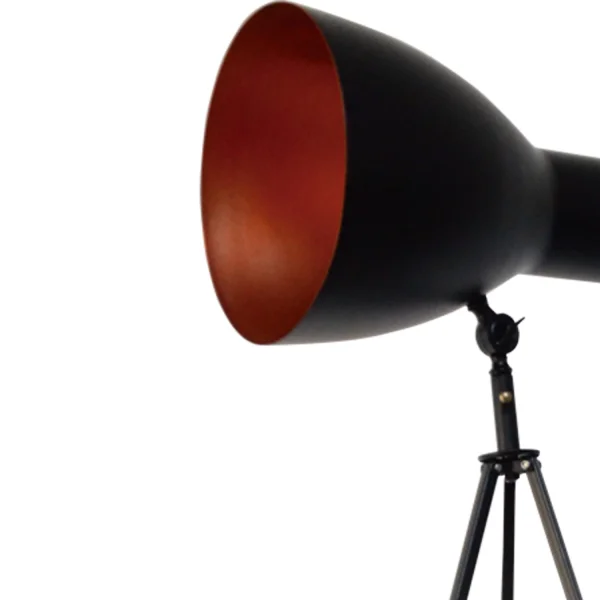 CANDEEIRO DE PÉ DE AÇO PRETO HUDSON