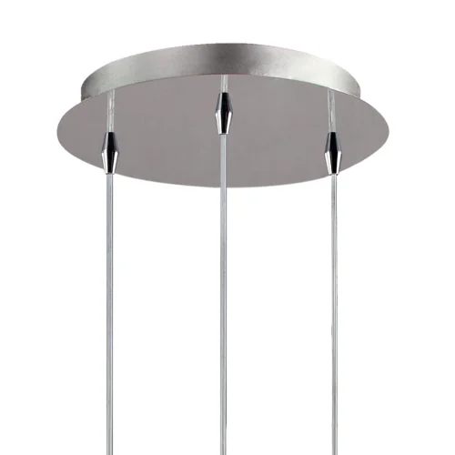 CANDEEIRO DE TECTO 3 LUZES VIDRO EXTERIOR TRANSPARENTE INTERIOR BRANCO Ø38 NOLINA