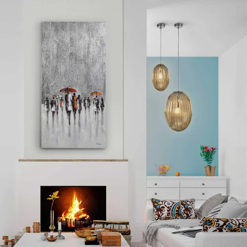 QUADRO PINTURA ACRÍLICA 70X140 CHUVA QUADRO PINTURA ACRÍLICA 70X140 CHUVA