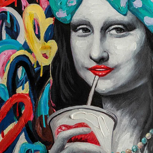 QUADRO PINTURA ACRÍLICA 90X120 GIOCONDA POP