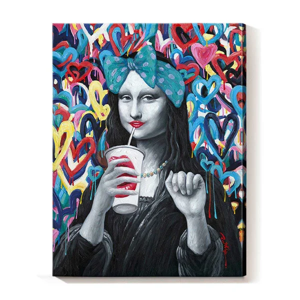 QUADRO PINTURA ACRÍLICA 90X120 GIOCONDA POP