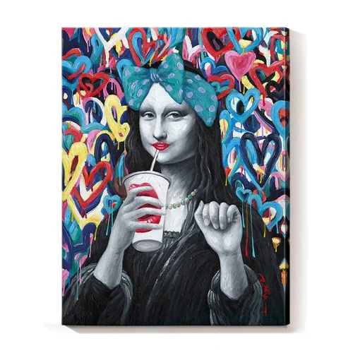 QUADRO PINTURA ACRÍLICA 90X120 GIOCONDA POP