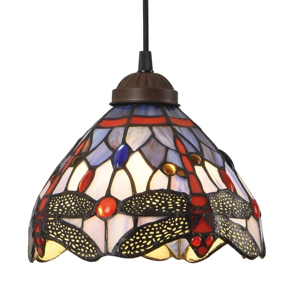 CANDEEIRO DE TECTO 1 LUZ 20 CM TIFFANY LIBÉLULA CANDEEIRO DE TECTO 1 LUZ 20 CM TIFFANY LIBÉLULA
