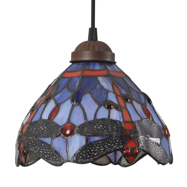 CANDEEIRO DE TECTO 1 LUZ 20 CM TIFFANY LIBÉLULA CANDEEIRO DE TECTO 1 LUZ 20 CM TIFFANY LIBÉLULA