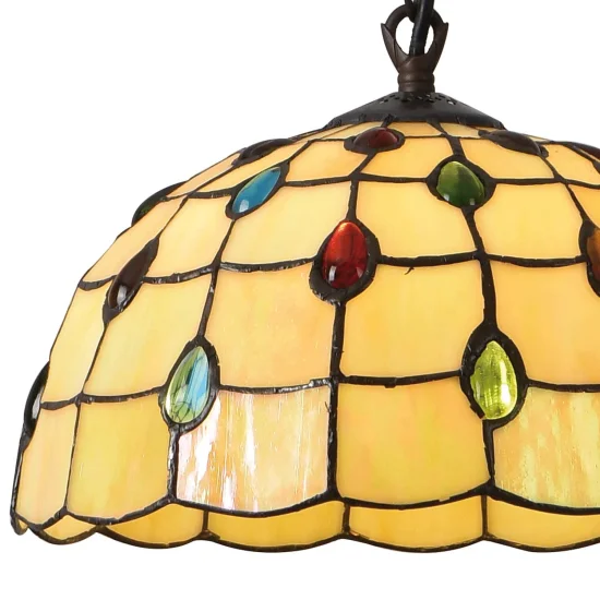 CANDEEIRO DE TECTO 1 LUZ 30 CM TIFFANY JEWEL 2