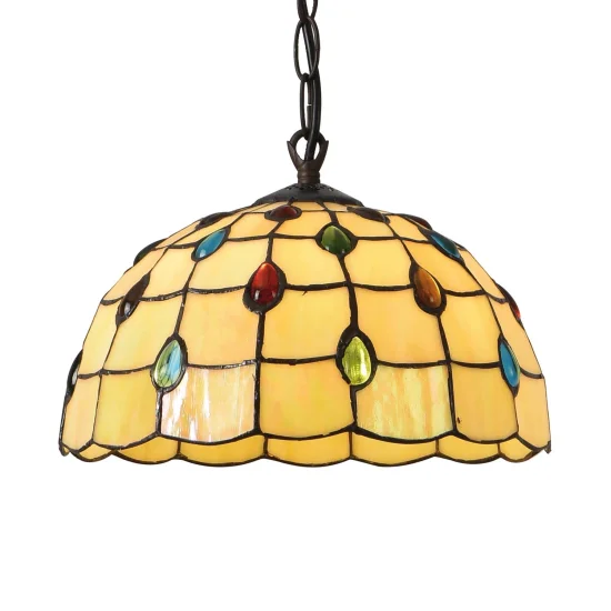 CANDEEIRO DE TECTO 1 LUZ 30 CM TIFFANY JEWEL