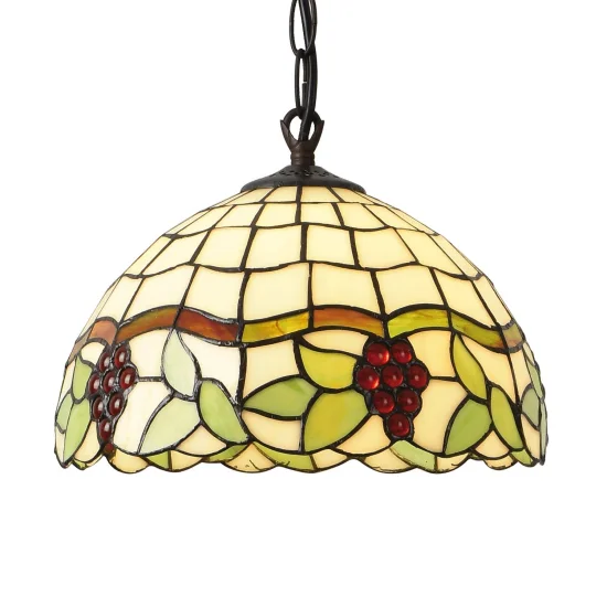 CANDEEIRO DE TECTO 1 LUZ 30 CM TIFFANY GRAPE