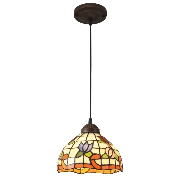 CANDEEIRO DE TECTO 1 LUZ 20 CM TIFFANY BLOSSOM