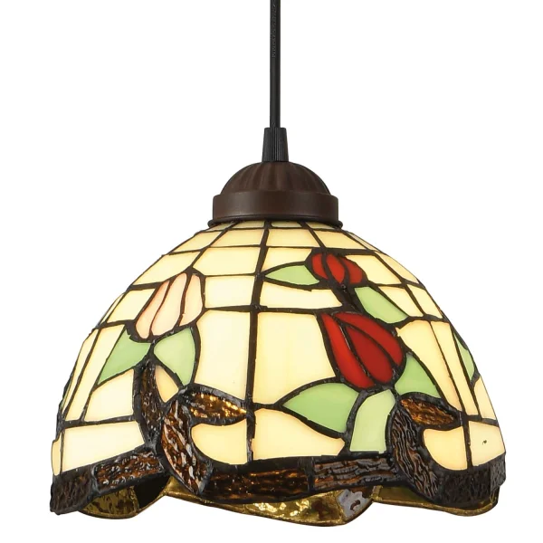 CANDEEIRO DE TECTO 1 LUZ 20 CM TIFFANY KATY