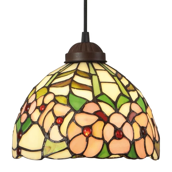 LÁMPARA DE TECHO 1 LUZ 20 CM TIFFANY FLORIA