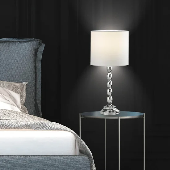 CANDEEIRO DE MESA 1 LUZ CROMO ABBY