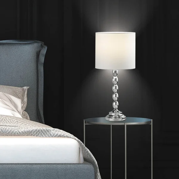 CANDEEIRO DE MESA 1 LUZ CROMO ABBY