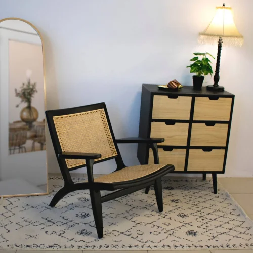 SILLÓN MADERA DE OLMO NEGRO EINAR