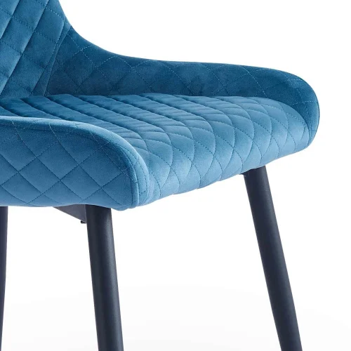 SILLA TERCIOPELO AZUL MATHILDA