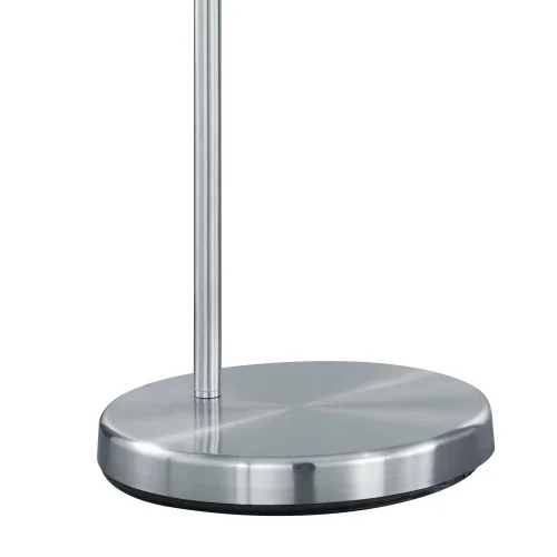 CANDEEIRO DE PÉ METAL NÍQUEL FOSCO ABAJUR BRANCO BROOME