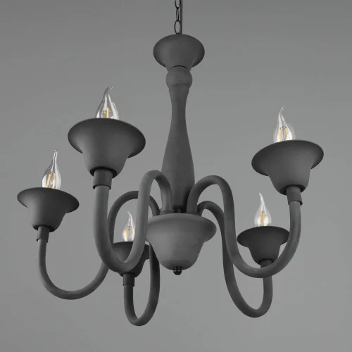 CANDEEIRO DE TETO 5 LUZES ANTRACITE CAMILA