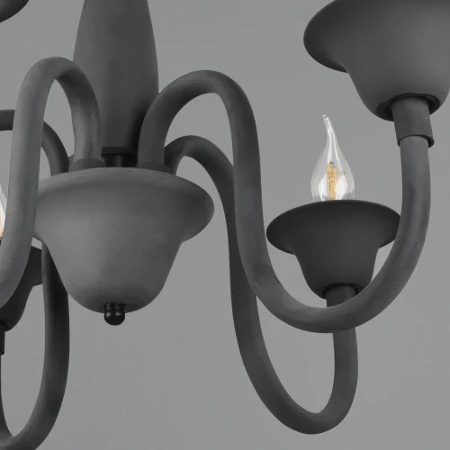 CANDEEIRO DE TETO 5 LUZES ANTRACITE CAMILA