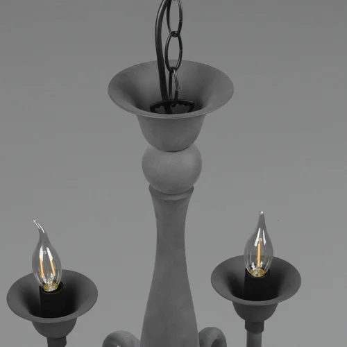 CANDEEIRO DE TETO 5 LUZES ANTRACITE CAMILA