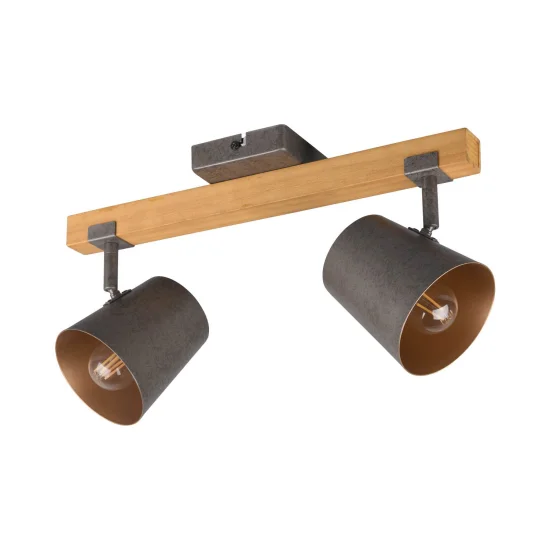 HOLOFOTE 2 LUZES METAL NÍQUEL ANTIGO NESTORE 2