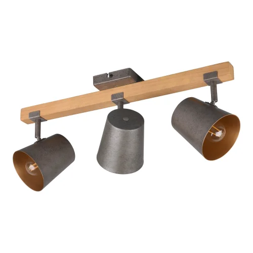 HOLOFOTE 3 LUZES METAL NÍQUEL ANTIGO E14 NESTORE