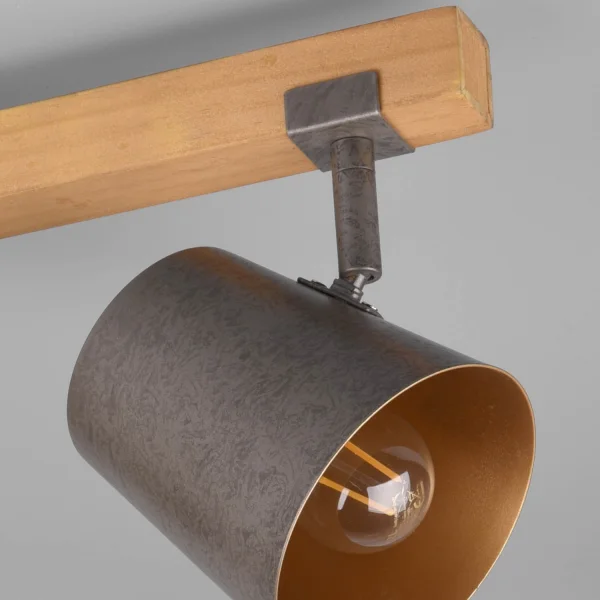 HOLOFOTE 3 LUZES METAL NÍQUEL ANTIGO E14 NESTORE