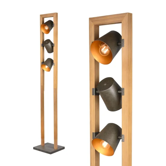 CANDEEIRO DE PÉ 3 LUZES METAL NÍQUEL ANTIGO E14 NESTORE