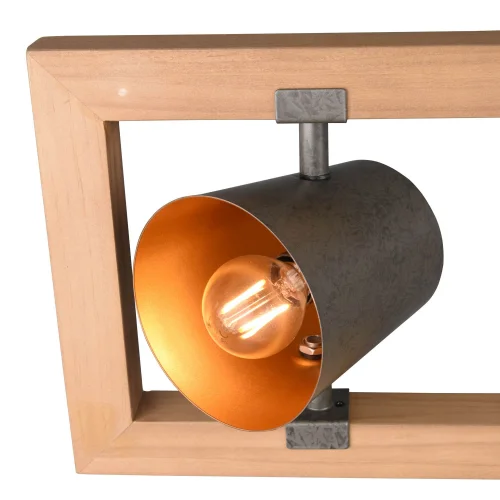 CANDEEIRO DE TETO 4 LUZES METAL NÍQUEL ANTIGO E14 NESTORE