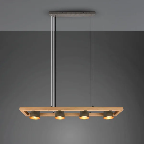 CANDEEIRO DE TETO 4 LUZES METAL NÍQUEL ANTIGO E14 NESTORE